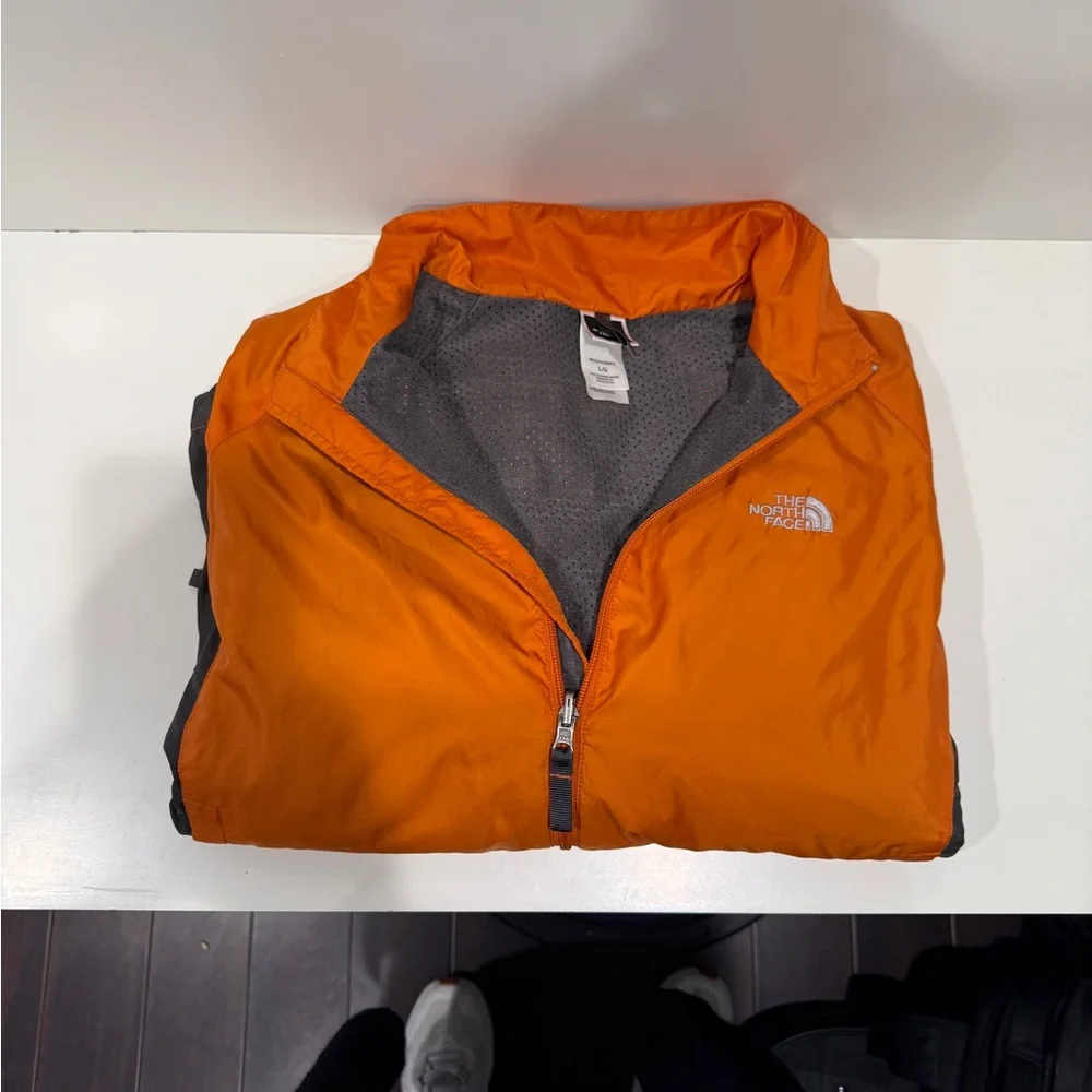 The North Face Men's Vibrant Orange and Charcoal Jacket - Picture 3 of 7